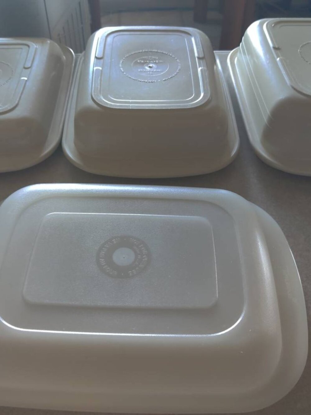 Vtg 4-Piece Tupperware Ultra 21 Rectangular Ovenware & Lid - 1761 1762 1765 1783